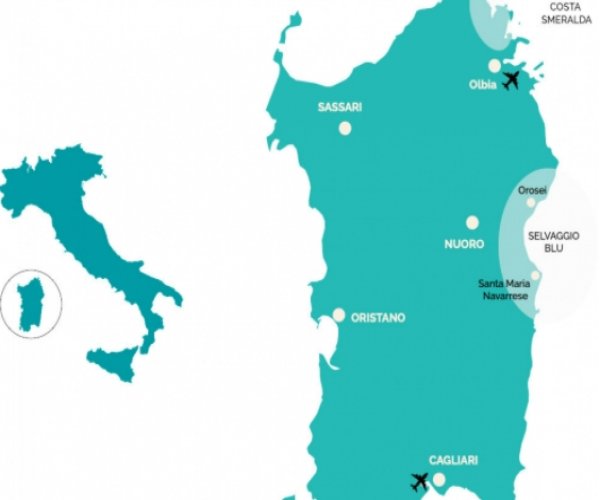 Itália Aventura – Trekking na Sardenha - Mapa