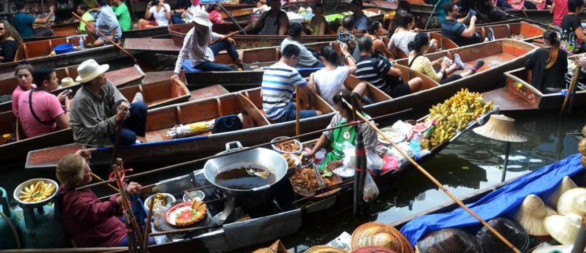 Viagem para Tailândia - Mercado Flutuante